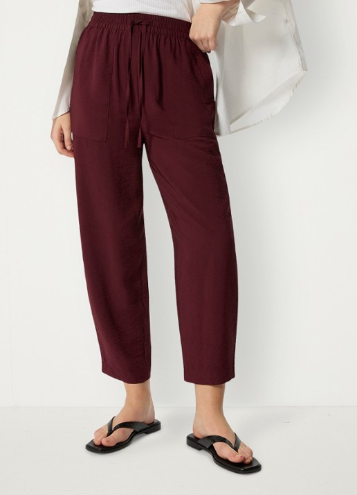 Whistles High waist cropped straight fit broek met steekzakken