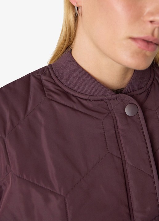 Whistles Ida gewatteerd jack met quilt patroon - detail 2 bordeauxrood