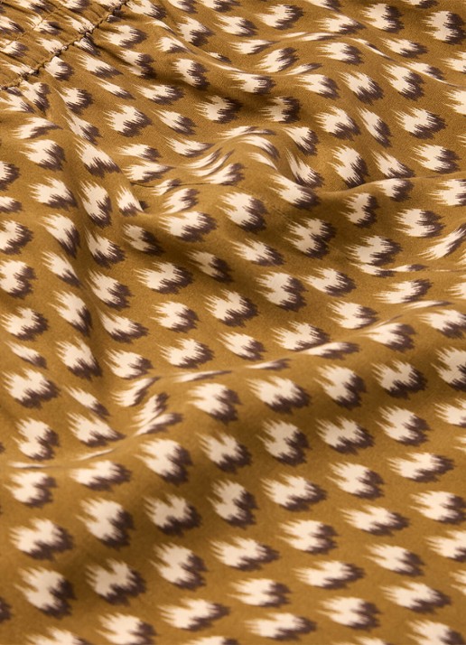 Whistles Ikat high waist wide fit palazzo met steekzakken - detail 6 bronsgroen
