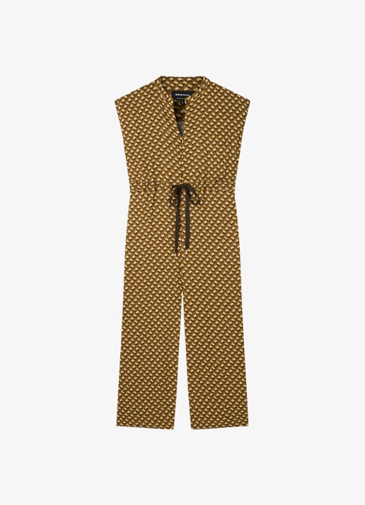 Whistles Ikat straight fit jumpsuit met grafische print