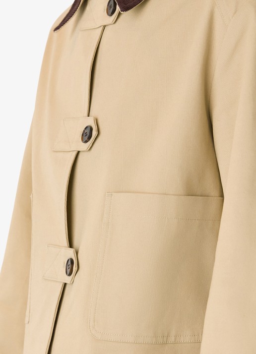Whistles Jack met opgestikte zakken en kraag - detail 4 naturel