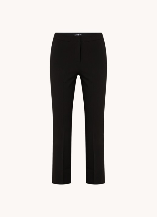 Whistles Lily high waist cropped slim fit pantalon met steekzakken - voorkant 2 zwart