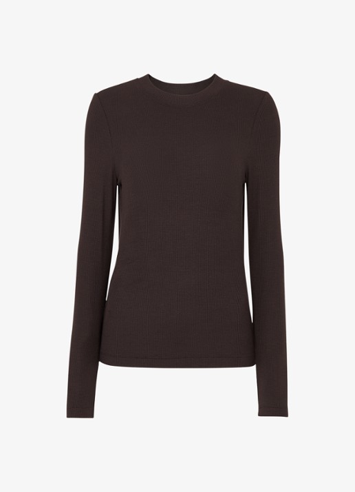 Whistles Longsleeve met stretch - voorkant 2 bruin