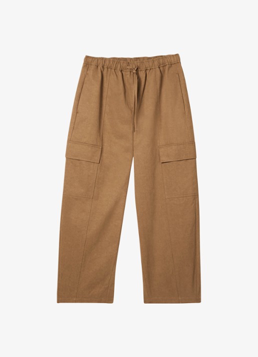 Whistles Loose fit cargobroek met steekzakken - voorkant donkerbeige