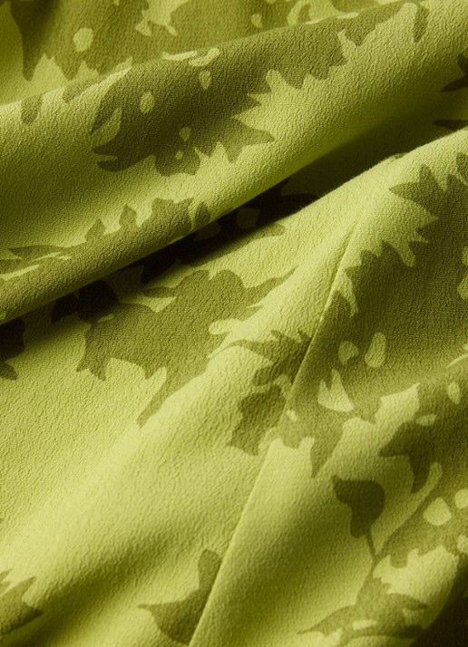 Whistles Midi jurk met print en plooien - detail 6 groen