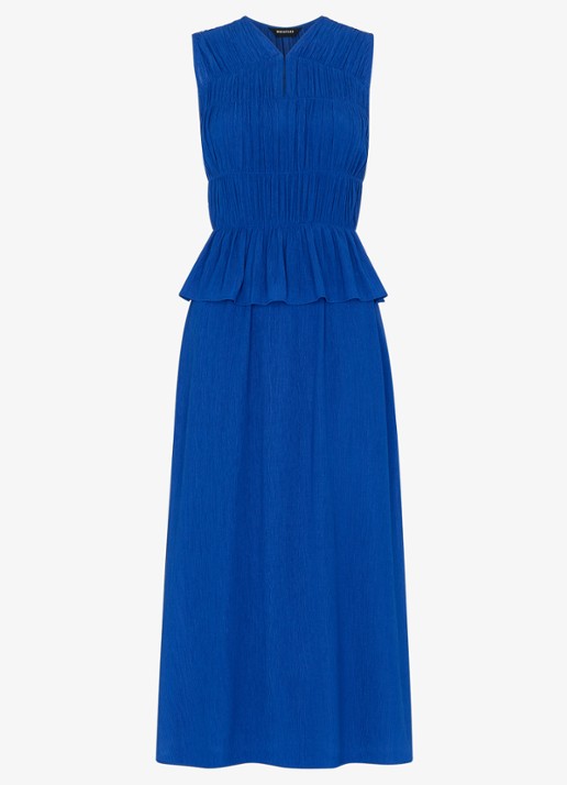 Whistles Midi jurk met smockwerk en volant