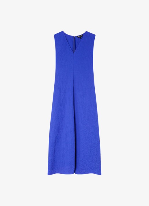 Whistles Midi jurk met V-hals en structuur