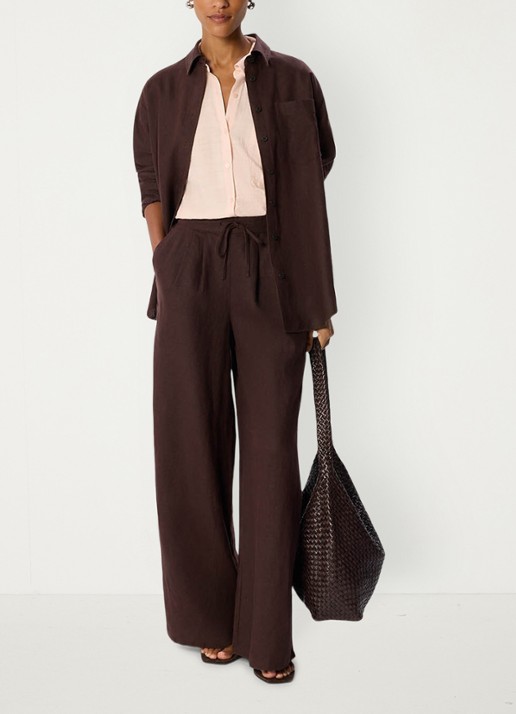 Whistles Nicola blouse met structuur - voorkant 6 lichtroze