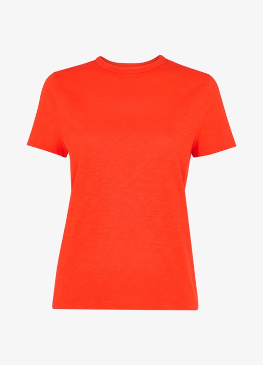 Whistles Posie T-shirt met stretch - voorkant 4 steenrood