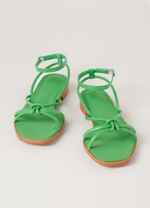 Whistles Roya sandaal van leer - detail groen