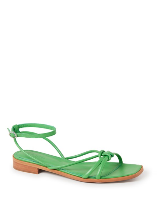 Whistles Roya sandaal van leer - voorkant 4 groen