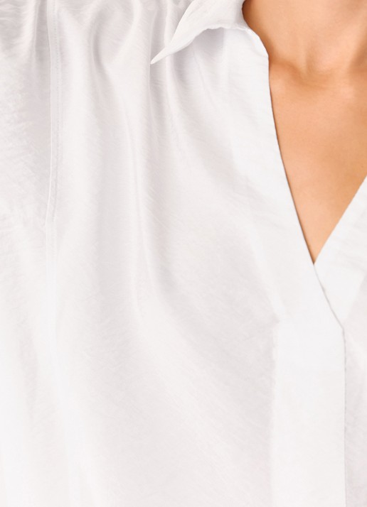 Whistles Sasha blouse met V-hals - detail 3 wit