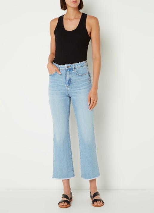 Whistles Scoop tanktop met ribstructuur - voorkant 2 zwart