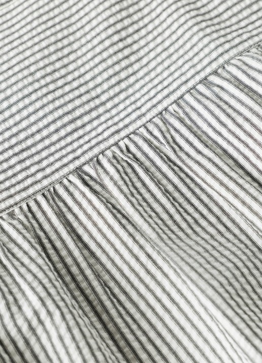 Whistles Seersucker blouse met streepprint - detail 4 gebroken wit
