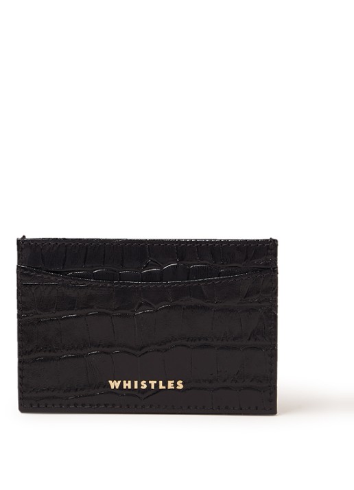 Whistles Shiny Cros creditcardetui van leer