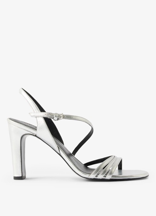 Whistles Slingback van schapenleer met metallic finish