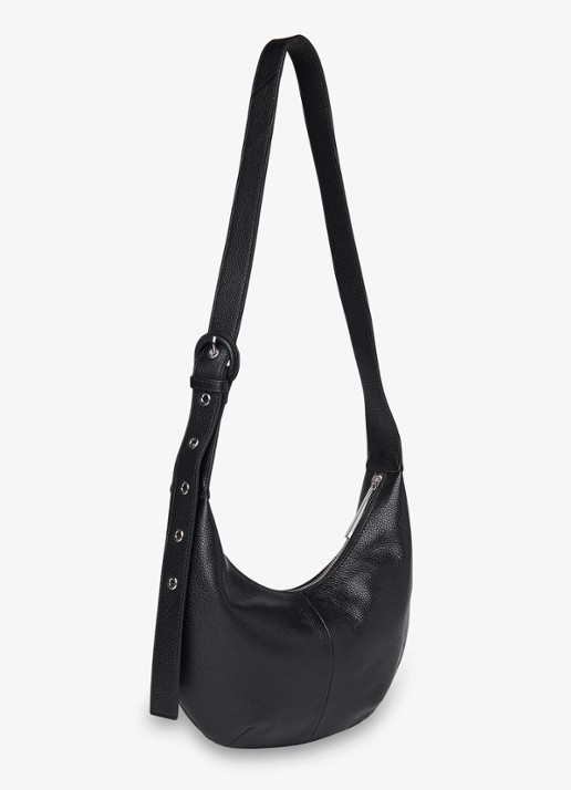 Whistles Small Sia crossbodytas van leer - detail 4 zwart