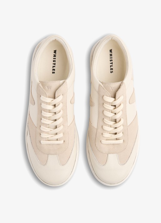 Whistles Sneaker van suède - detail 2 creme