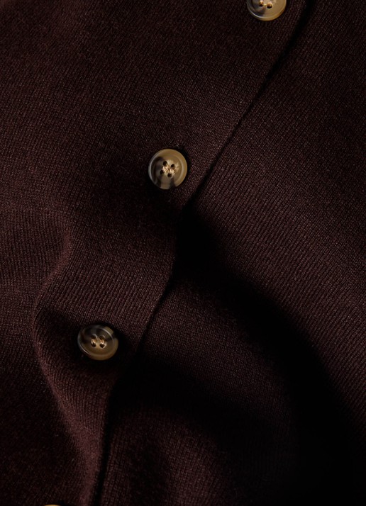 Whistles Spencer met V-hals - detail 3 bruin