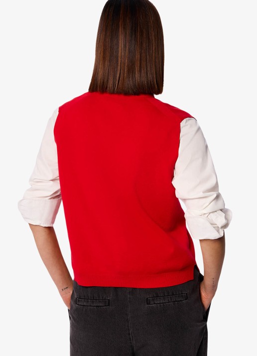 Whistles Spencer met V-hals - achterkant rood