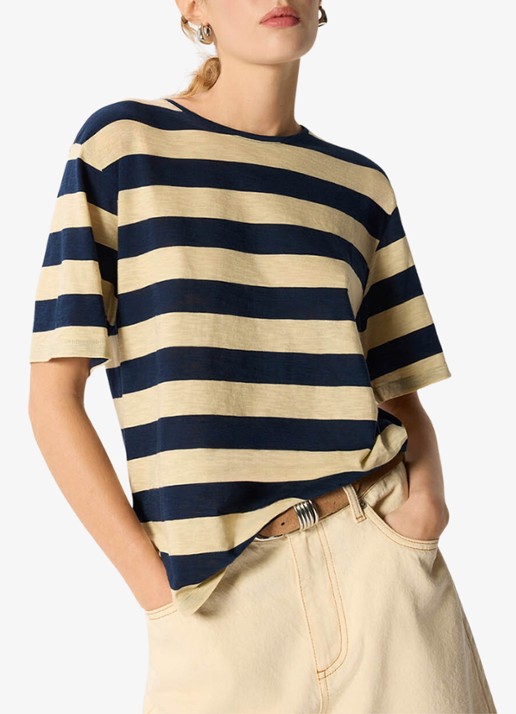 Whistles T-shirt met streepprint