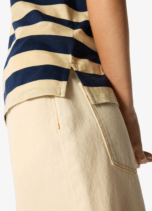 Whistles T-shirt met streepprint - detail 7 donkerblauw
