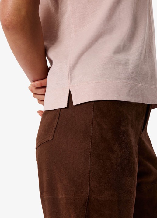 Whistles T-shirt met V-hals - detail 5 oudroze