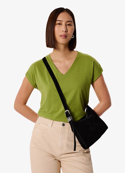 Whistles T-shirt met V-hals