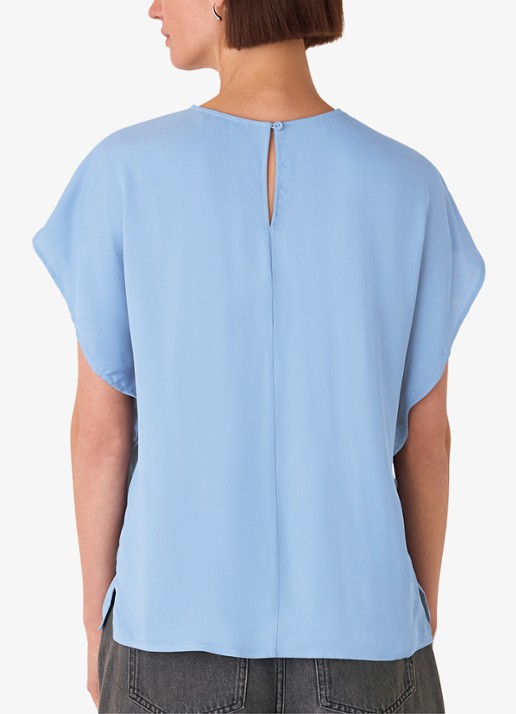 Whistles Top met vlindermouw - achterkant 2 lichtblauw
