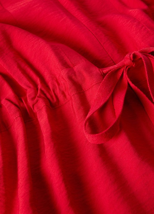 Whistles Wide fit jumpsuit met strikceintuur - detail 5 steenrood
