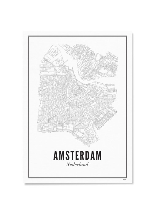 WIJCK. Amsterdam Stad print - detail 3 wit
