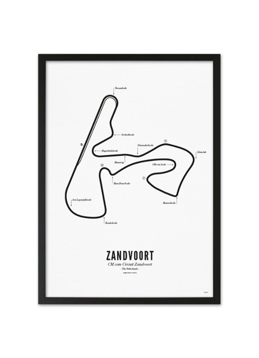 WIJCK. Circuit Zandvoort print 50 x 70 cm - detail wit