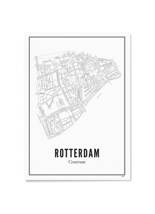 WIJCK. Rotterdam centrum print  - voorkant wit