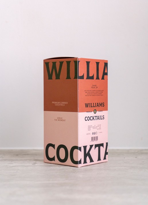 Williams Cocktails Williams Cocktail giftbox 3-pack - voorkant 2 roodbruin