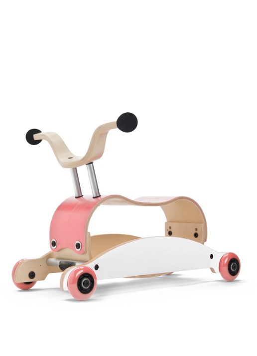 Wishbone Mini Flip 3-in-1 loopwagen - voorkant roze