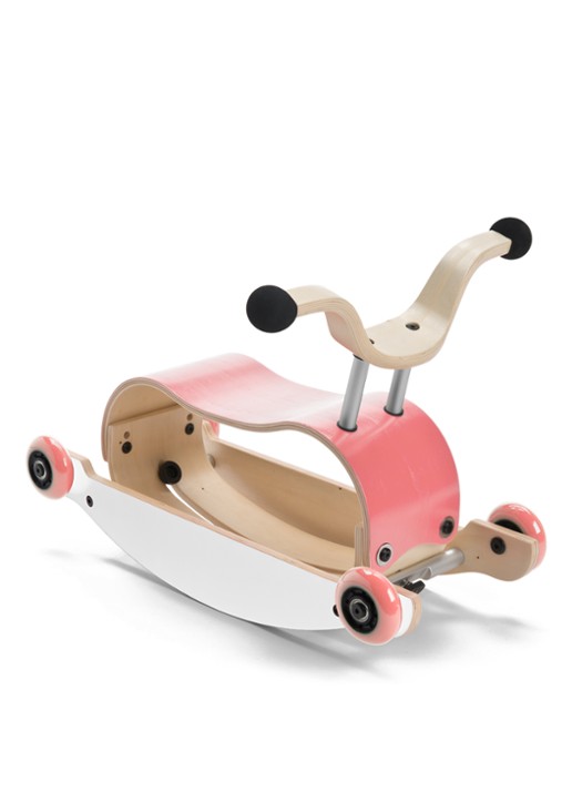 Wishbone Mini Flip 3-in-1 loopwagen - voorkant 2 roze