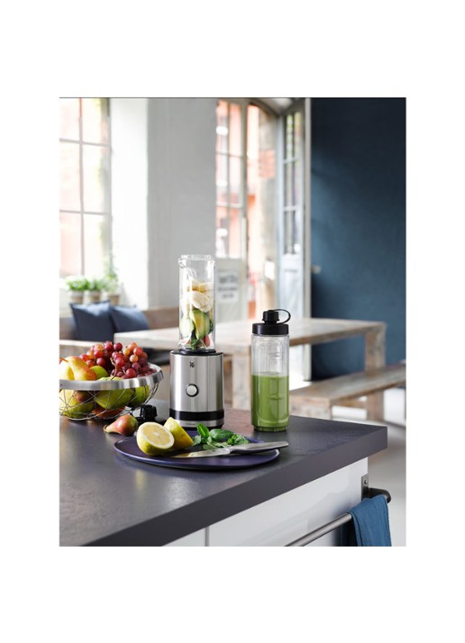 WMF KITCHENmini Smoothie To Go blender 0,6 liter - voorkant 2 zilver