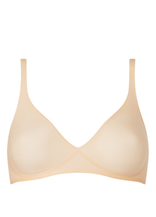 Wolford 3W Skin naadloze bralette - voorkant 3 beige