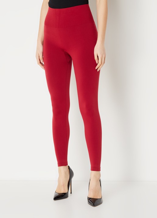 Wolford Aurora high waist legging - detail 4 donkerrood