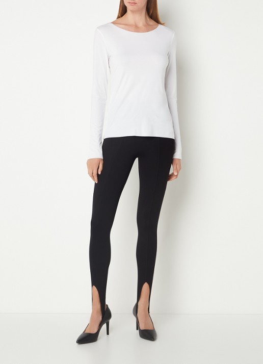 Wolford Aurora longsleeve van modal - voorkant 4 wit