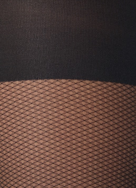 Wolford Backseam Illusion corrigerende netpanty in 30 denier - detail 3 zwart