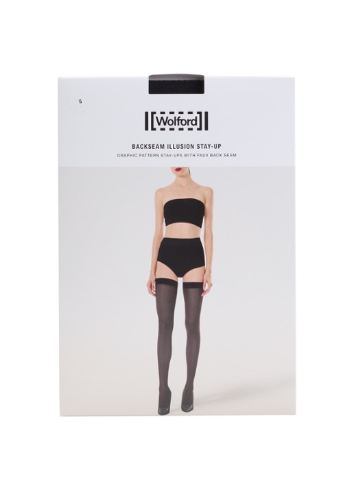 Wolford Backseam Illusion stay ups in 30 denier