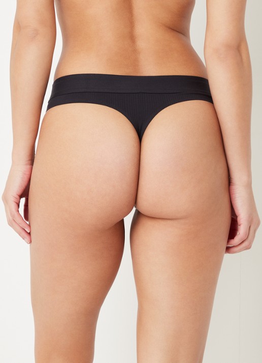 Wolford Beauty Cotton string - achterkant 4 zwart