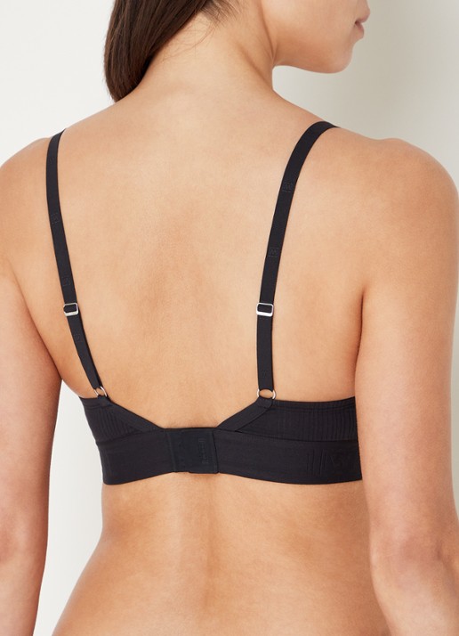 Wolford Beauty Cotton voorgevormde bh met beugel - achterkant zwart