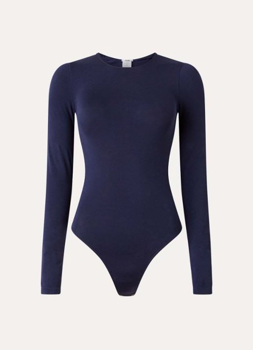 Wolford Berlin body met ronde hals - voorkant 3 donkerblauw