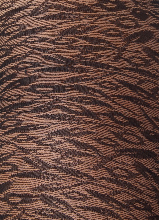 Wolford Bouquet panty met bloemenprint in 30 denier - detail 3 zwart