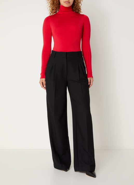 Wolford Colorado body met col - voorkant 2 cranberryrood