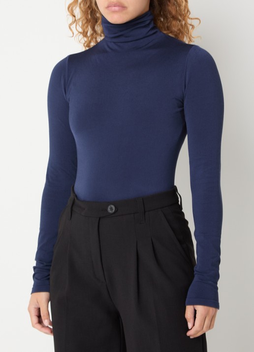 Wolford Colorado body met col - detail 5 donkerblauw