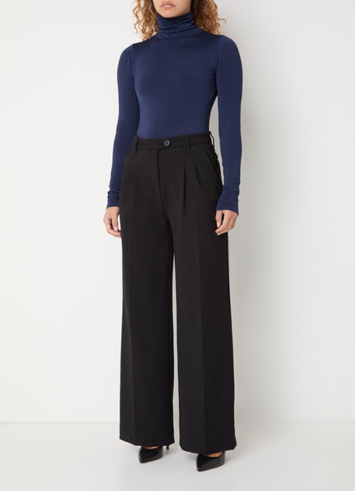 Wolford Colorado body met col - voorkant 3 donkerblauw