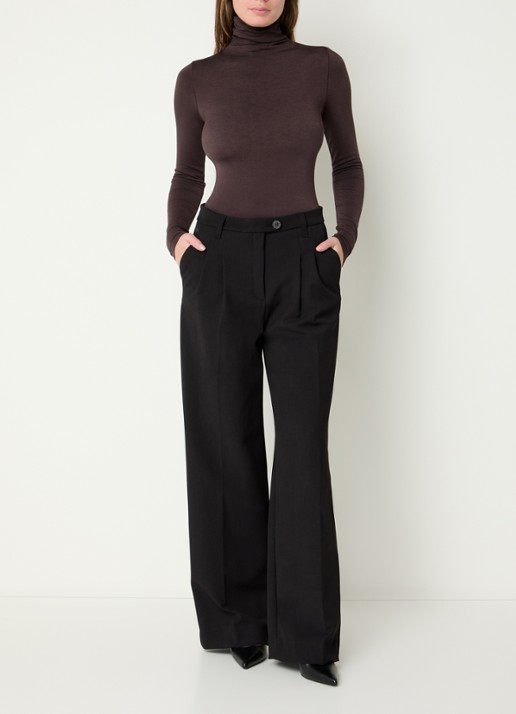 Wolford Colorado body met col - voorkant 3 donkerbruin